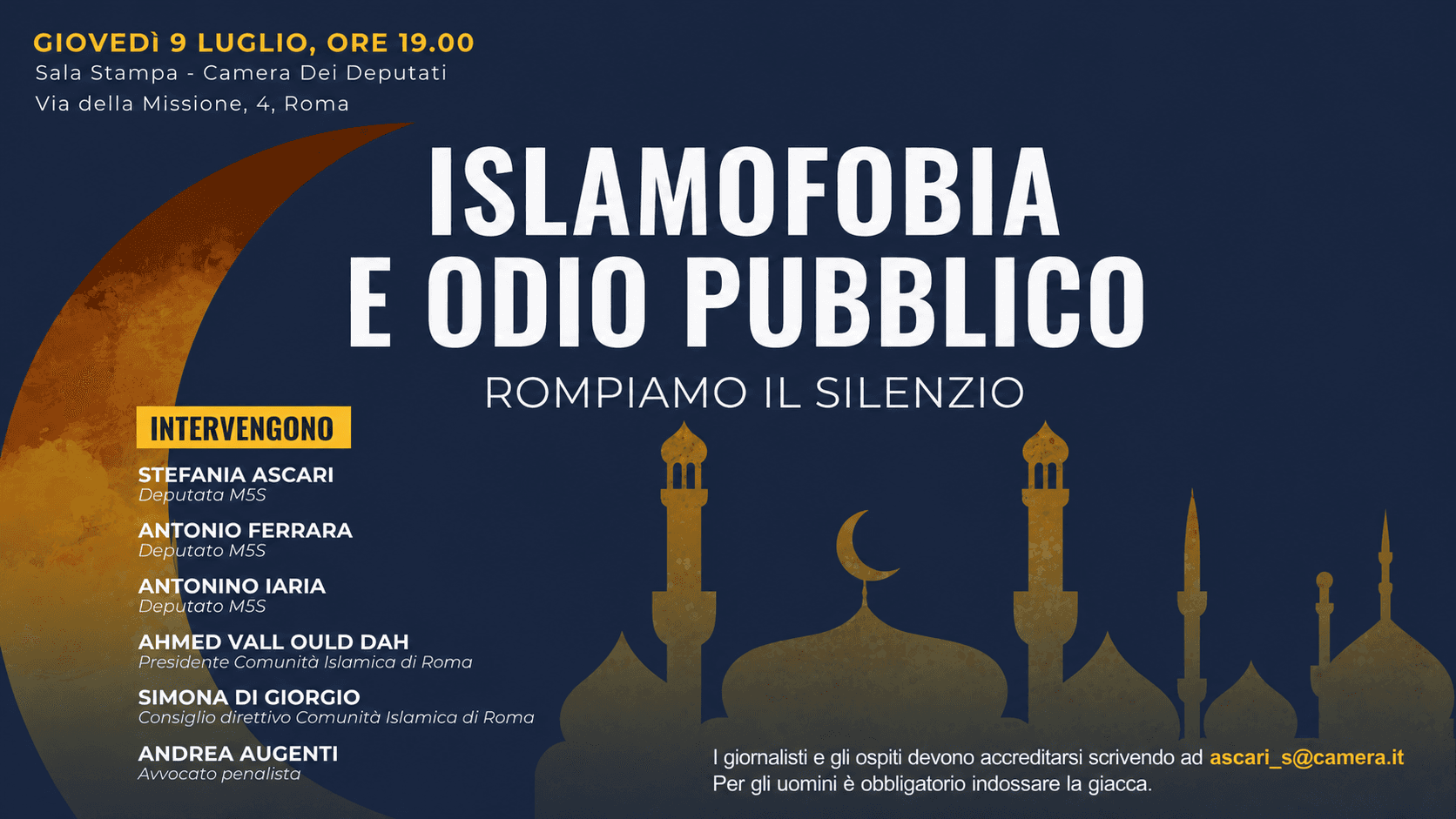 Islamofobia e odio pubblico - Rompiamo il silenzio